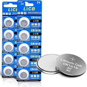 SEPT-CR1616 Lot de 10 piles boutons, au lithium, 3 V - Neuf
