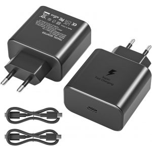 45w Chargeur Rapide Usb C Pour Samsung Galaxy S24/S23 Ultra/S23+/S23/S22 Ultra/S22+/S21/S21 Ultra 5g/S21+ 5g/S21 Fe/S20 Ultra/S20+/S20/S20 Fe/Tab S8 Ultra/Tab S7/Note10+ /Note 20/Z Fold 4 (2[Z2259] - Neuf