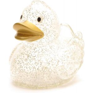 KALANKA-Canard de Bain Scintillant avec Bec doré I avec Porte| clés Canard de Bain dans Le Set | L : 7,5 cm , Jaune - Neuf
