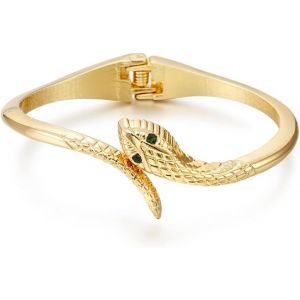 Eryi-Bracelet Serpent Or Réglable Pour Les Femmes Emerald Eyes Snake Bracelets - Neuf