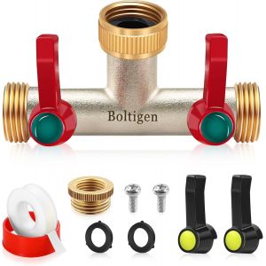 Separateur Tuyau Jardin 3/4 GHT 2 Voies Laiton Robinet Exterieur - Neuf