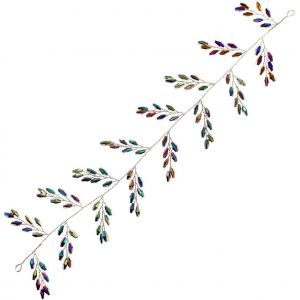 Kal-Serre Tete Fleur Cheveux Chaîne Bandeau Feuilles Or Bande De Feuille Mariage Tête En Métal Coiffes Accessoires De Décoratifs Pour Femmes X04623 - Neuf