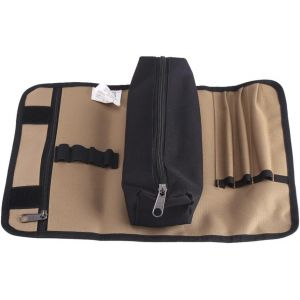 Sac à outils, sac à outils, outils d'électricien, matériel d'électricien, sac à outils enroulable en toile durable 36 x 25 cm, sac de rangement étanche pour outils d'électricien - Neuf