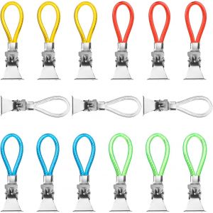 (5 Couleurs)15pcs Accroche Torchon,Porte Torchon Cuisine, Pince Torchon Crochet Torchons,Pince À Serviette En Métal,Attache Serviette Attache Torchon Cuisine,Porte Torchon Coulissant - Neuf