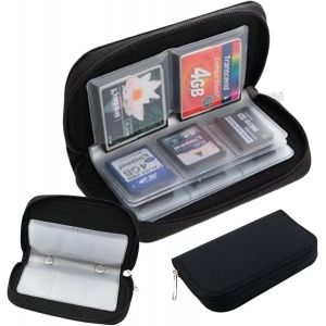 PIAL-Porte Carte Sd,Étui Carte Sd,Porte Carte Mémoire,Protection Carte Sd,Étui Rangement Carte Mémoire,Pour Stockage De Voyage,Noir,1Pcs - Neuf