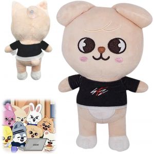 KALANKA-Stray Kids Peluche, Stray Kids Plushies, Plush Doll Idéal comme Cadeau pour Noël et Les Anniversaires d'enfants (G) - Neuf