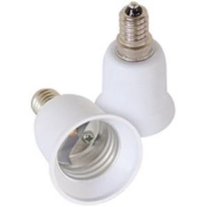 Kal-Lot De 2 Adaptateurs Pour Culot De Lampe E14 E27 Gu10 B22 Pour Ampoules Led Halogènes Et À Économie D'énergie (2 X E14 Vers E27) - Neuf