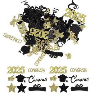 Lot de 100 confettis à paillettes pour remise de diplôme 2024 - Confettis de remise de diplôme - Décorations de table pour remise de diplôme - Fournitures de fête de remise de diplôme - Fournitures de - Neuf