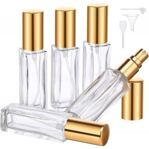 Vaporisateur Parfum Rechargeable,Vaporisateur De Parfum De Sac À Main,5 Pièces Flacon Parfum Vide 10ml,Atomiseur Parfum Pour Date,Travail (Transparent) - Neuf