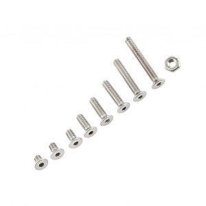 A2 Acier inoxydable M2.5 Vis à six pans creux Écrous de boulon Assortiment (tête plate) - Neuf