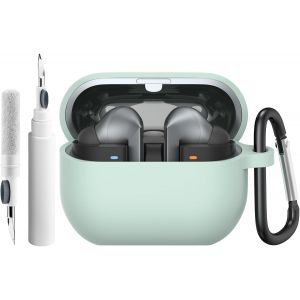 Coque pour Samsung Galaxy Buds 3 Pro/Buds 3 Femme Homme, &Eacute;tui Antichoc en TPU Souple, Supportant Recharge USB-C et Recharge sans Fil (Vert Cyan) - Neuf