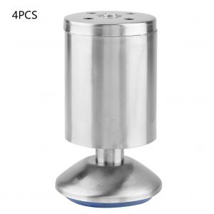 Lot de 4 pieds de meuble reglables en hauteur en acier inoxydable pour table et canape (50 x 100 mm) - Neuf