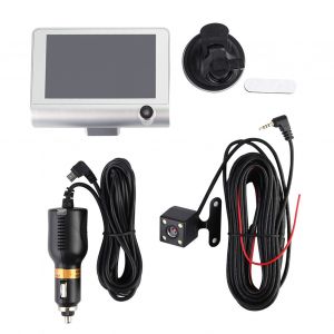 Camera De Tableau De Bord 4 Pouces, Enregistreur Video Dvr Pour Voiture, 3 Objectifs, Wdr, Enregistreur De Conduite, Vision Nocturne - Neuf