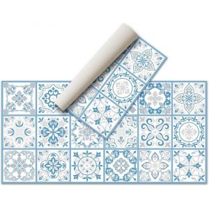 Eryi-Tapis Vinyle Hydraulique 80 X 40 Cm Bleu U2013 Tapis Cuisine U2013 Tapis Chambre U2013 Tapis De Salle À Manger Antidérapant U2013 Tapis Adaptable U2013 Tapis Pour Enfant U2013 Caoutchouc É - Neuf