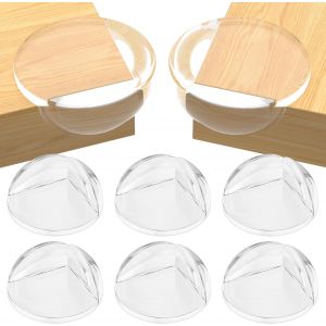 Coin De Table Protection Bebe,6 Pcs Protection Coin De Table B&eacute;b&eacute;,Rond Formes Transparent Protection Angle Meuble,Protege Coin De Table Bebe Pour Securite Enfant S&eacute;curit&eacute; Domestique - Neuf