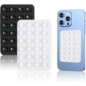 Lot de 2 supports universels &agrave; ventouse pour t&eacute;l&eacute;phone portable &iquest; pour iPhone, Samsung et plus &iquest; Autocollant, antid&eacute;rapant, mains libres pour selfies, vid&eacute;os et GPS dans la voiture &iquest; Avec support - Neuf