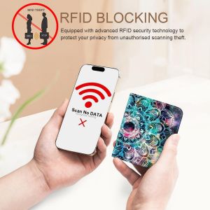 CAUC-Portefeuille pour femme en cuir avec blocage RFID - Portefeuille fin et compact &agrave; deux volets pour femme - Poche pour pi&egrave;ces de monnaie - Petit sac &agrave; main pour femme avec fen&ecirc;tre pour carte - Neuf