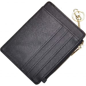 KALANKA-Porte Carte Femme Mince Portefeuille Porte Carte Bancaire RFID Bloquant Porte Carte Bancaire en Cuir Fermeture à Glissière Porte-Monnaie Porte-Clés Portefeuilles pour Femmes Et Hommes - Neuf