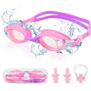Lunettes De Natation Pour Enfants De 3 À 6 Ans,Unisexes,Anti-Buée,Protection Uv,Pince-Nez,Lunettes De Natation,Lunettes De Natation,Lunettes De Natation Pour Garçons Et Filles.[A218] - Neuf