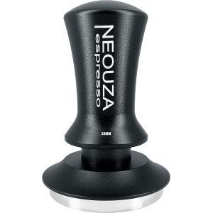 CMWS-u2013 Tamper à expresso calibré pour machine à café, antiadhésif et auto-nivelant avec poignée raffinée, base plate en acier inoxydable, (53 mm, noir mat) - Neuf