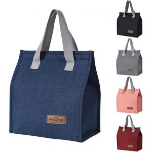 Sac à déjeuner isotherme, portable, réutilisable et étanche, pour femmes, hommes, école et bureau (bleu foncé) - Neuf
