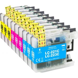 ERYI-Cartouches D'Encre Lc223Xl Couleur Compatibles Avec Les Cartouches Brother Lc223 Lc221 Pour Brother Mfc J5320Dw J4420Dw J4620Dw J480Dw J5720Dw J680Dw J880Dw J4625Dw Dcp J562Dw 4120Dw - Neuf