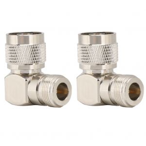 adaptateur coaxial RF coude N male vers N femelle, 2 pieces, pour antenne radio - Neuf