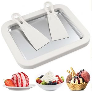 Letnerny-Machine À Crème Glacée, Rouleau À Crème Glacée, Avec 2 Spatules - Petite Machine À Glace Enroulée Instantanée Pour Crème Glacée Maison Roulée, Yaourt Glacé, Gelée - Neuf