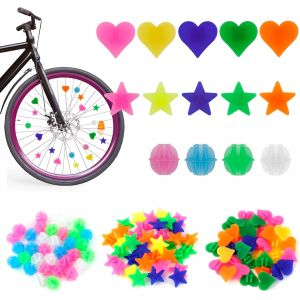 Lot De 210 Perles Rayons Velo Decoration Rayon Velo,D&eacute;coration Velo Fille,Accessoire Velo Fille Perles D&eacute;coration V&eacute;lo,Clip Rayon V&eacute;lo Color&eacute; Pour Filles Et Gar&ccedil;ons - Neuf