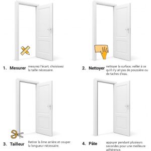 MEVRONISSHOP-8m Joint Brosse Porte Coulissante, 9mm(B) x 15mm(D) Joint Brosse Adh&eacute;sif, Joint Porte Fenetre Isolation Joint de Porte Entree Isolant Froid, Lsolation Phonique - Blanc - Neuf