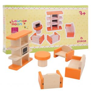 Mini Meubles 3d En Bois A Monter Soi-Meme, Canape, Presentoir Tv Pour Enfants, Taille M (Salon) - Neuf