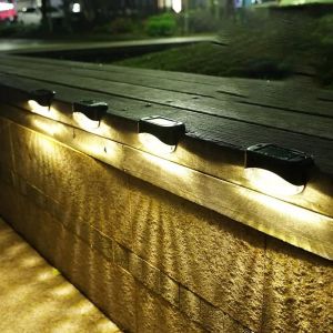 Lot De 4 Lampes Murales Solaires &Eacute;tanches &Agrave; D&eacute;tecteur De Mouvement Pour Jardin Ou Cl&ocirc;ture Ext&eacute;rieure - Neuf