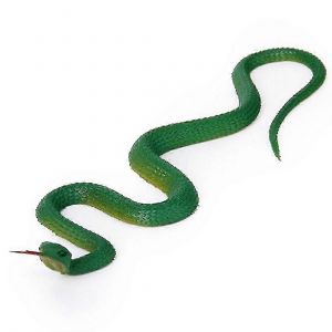 Simulation de serpent en plastique souple Simulation Snake Jouet &agrave; pointe en caoutchouc - Vert - Neuf