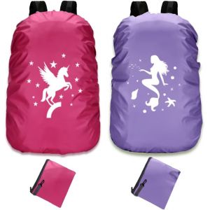 Jgd-Housse De Pluie Pour Sac &Agrave; Dos Avec Bandes R&eacute;fl&eacute;chissantes, 15l-100l, Housse De Pluie Imperm&eacute;able Pour Sac &Agrave; Dos, Sac D'&eacute;cole Pour La Randonn&eacute;e, Le Camping, Les Voyages, Le V&eacute;lo - Neuf