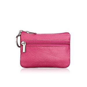 Les Femmes En Cuir V&eacute;ritable Porte-Monnaie Fermeture &Agrave; Glissi&egrave;re Porte-Monnaie Pour Les Filles 2 Pack Rose De Cadeau Personnalis&eacute; Petite Pochette De Rangement - Neuf
