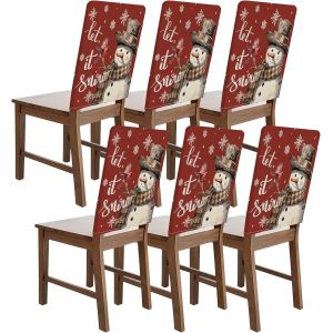Décoration De Housses De Chaise De Noël,Dining Chair Fournitures,Housses De Dossier De Chaise (6b) - Neuf