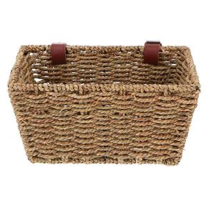 Panier De Vélo Élégant Et Amovible En Jonc De Mer - Rangement Avant Durable Et Élégant Pour Les Essentiels Du Cyclisme - Installation Facile Et Conception De Tissage Unique - Neuf