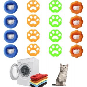 Lot De 16 Épilateurs Pour Poils D'Animaux - Machine À Laver - Réutilisable - Pour Machine À Laver Et Sèche-Linge - Élimine Les Poils D'Animaux[LAV2314] - Neuf