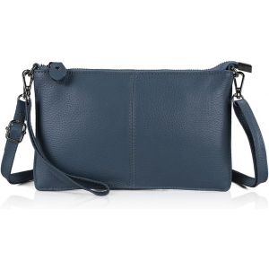 TZF-Befen Sac à bandoulière en cuir véritable pour femme avec bandoulière et sangle de poignet - Neuf