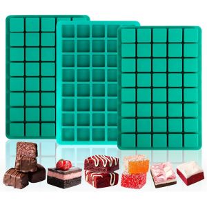 Kal-3 Pièces Moule Chocolat, 3,2 Cm Cube Moule Bonbon, 40 Cavités Moule Silicone, Moule Bonbon Silicone Peut Résister À -20 ¿-230 ¿ Pour Diy Gâteau, Glace, Pudding, Gelée, Bonbon, Cake (A) - Neuf