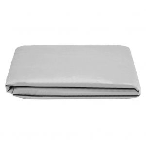 Hjlian Housse De Lit 100 % Coton, Drap-Housse Anti-Poussiere (Gris 120 X 200 + 27) - Neuf