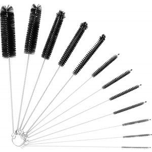 JGD-12 brosses pour Bouteilles, brosses de nettoyages Bouteilles, brosses &agrave; Paille, brosses pour Tubes de Lait, Noir - Neuf