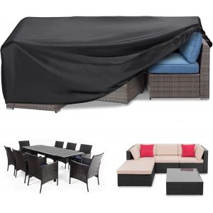 Ulteronixshop-Housse rectangulaire imperm&eacute;able et r&eacute;sistante en tissu Oxford 420D pour meubles de jardin - 240 x 140 x 90 cm - Imperm&eacute;able et anti-UV - Neuf