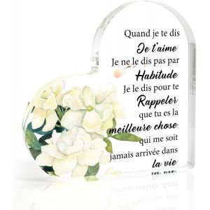 Kalanka-Cadeau Saint Valentin Femme Cadeau Copine Personnalisé Cadeau Couple Original Acrylique Cadeau St Valentin Femme Cadeaux Couple Cadeau Pour Couple Cadeau Amoureux Cadeaux Femmes Cadeau Noel - Neuf