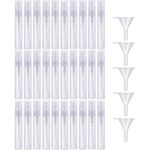 Mini Flacons Pulv&eacute;risateurs,30pcs 5ml Flacon Vaporisateur Bouteille de Spray Vide Pulv&eacute;risateurs Atomiseur,Plastique Transparent Fine Brume Bouteille de Pulv&eacute;risation,pour Voyage Parfum Cosm&eacute;tique - Neuf