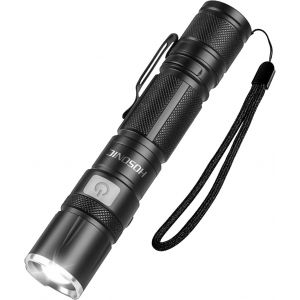 Powerful Torch 2000 Lumen Led Rechargeable Zoomable Tactical Flashlight Usb 5 Lighting Modes Ipx4 Waterproof For Camping Emergency Response Walking Work - Neuf