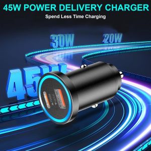 45w Chargeur Usb C + 63w Allume Cigare Chargeur Voiture Et Cable Pour Samsung Galaxy S25/S24 Plus/S24 Ultra/S22 S23 Fe,A55 A25 A35 A56 A54 A53 A15 A36 5g,Z Fold 4 5 Iphone 16 15 Pro Max Type C Prise - Neuf