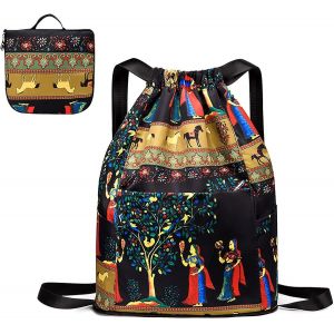 Sac à dos de sport de voyage pliable à cordon de serrage - Sac de sport de séparation sec-humide de grande capacité - Neuf