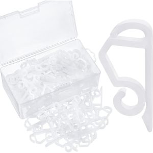 (Blanc, 100)De Lumière De Noël Clip Extérieur De La Gouttière Crochet Étanche À L'extérieur De La Lumière Clip De Lumière De Vacances Élément Pour La Décoration De Noël - Neuf