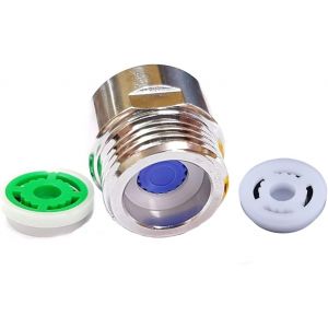 KGABERY-Economiseur D'Eau Pour Douche,Réducteur Limiteur Débit Au Choix 4L-6L-8L/Min Garantie Une Economie De 50-70% Sur Votre Consommation D'Eau,Installation Simple A La Maison Avant Flexible Pommeau - Neuf